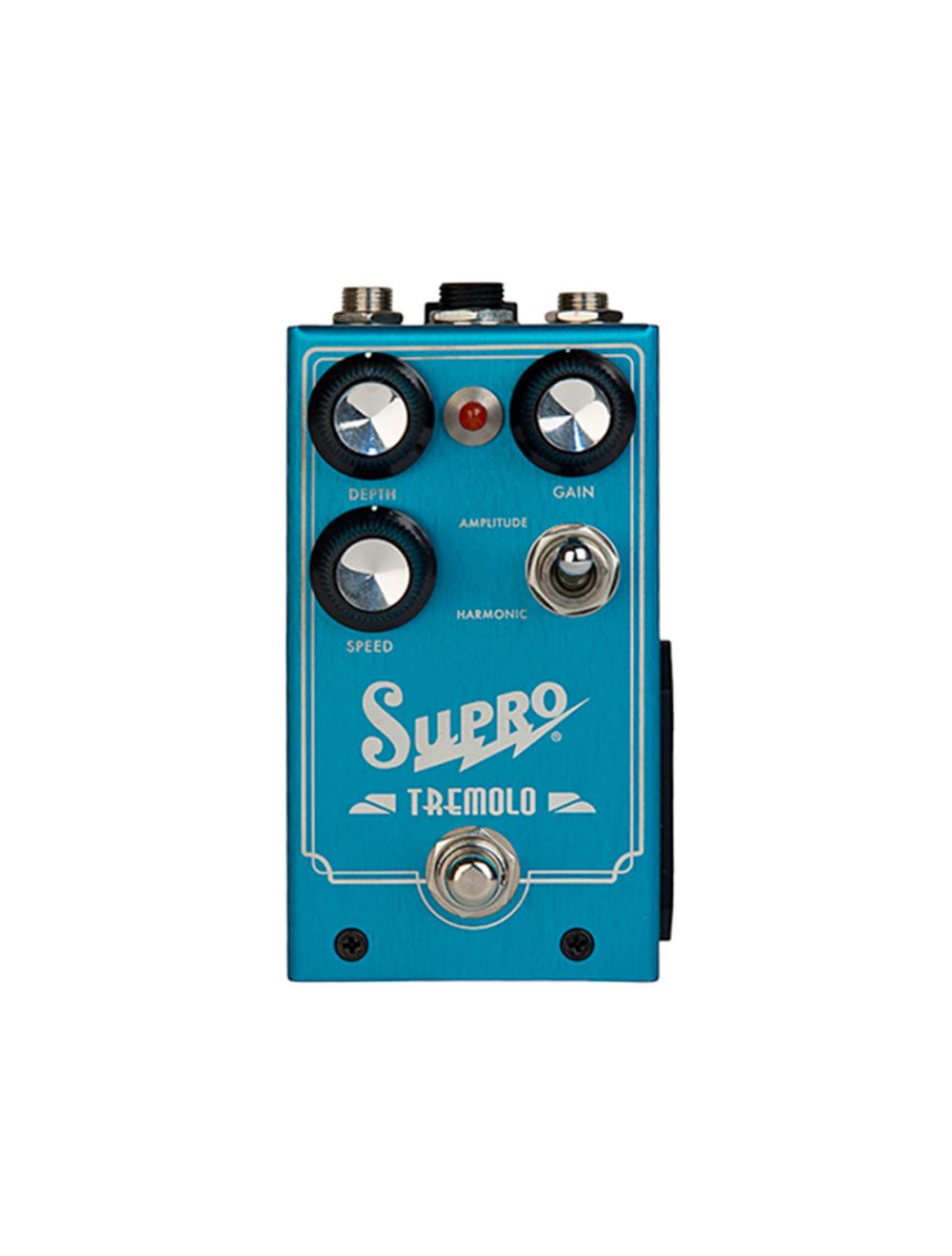 Supro 1310 Tremolo Pedal + Gator 9V Power Combo & 3 Patch Cables