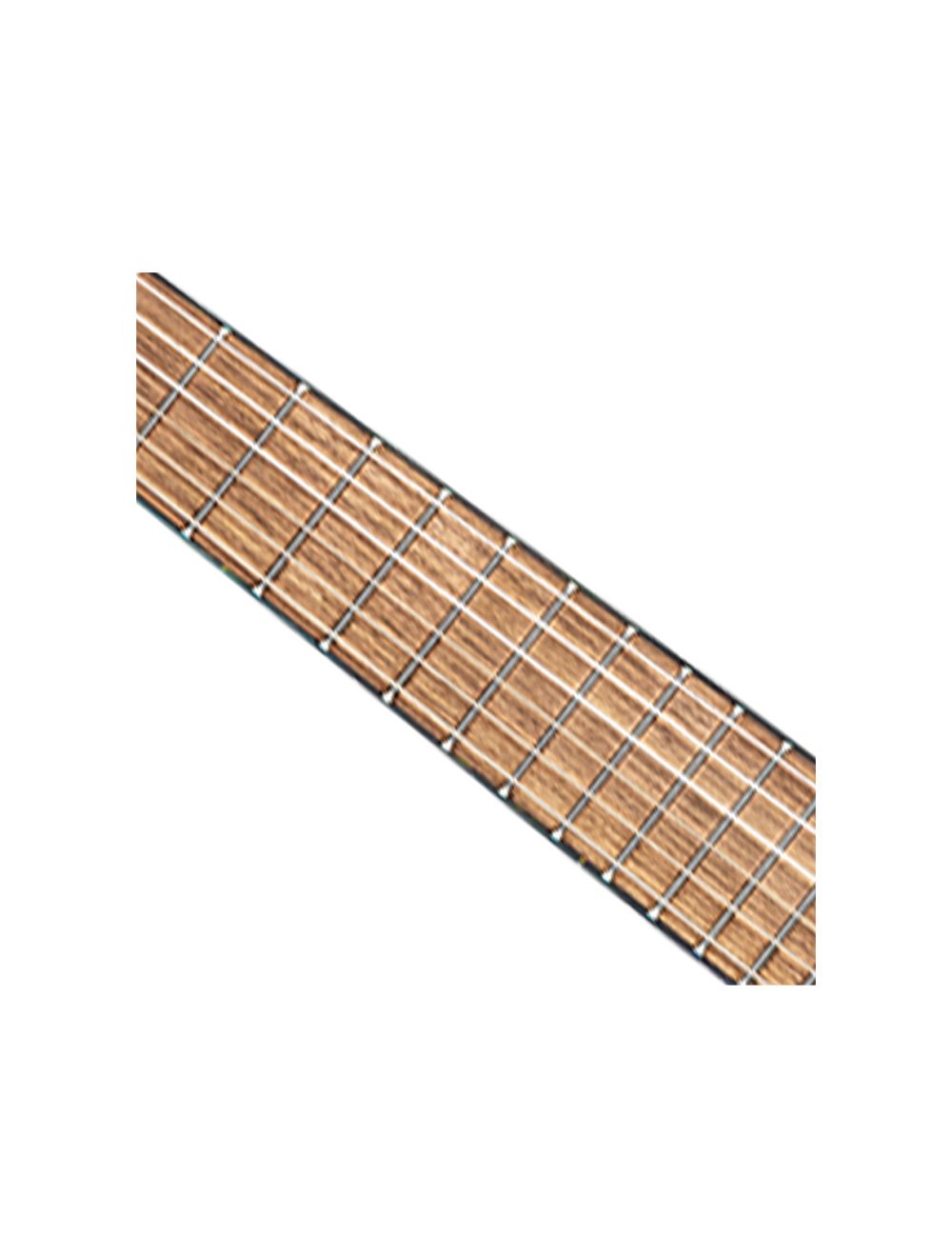 Ortega Guitars RGLE18BLF Mini/Travel Series A/E Guitarlele w/Bag - Blue Fade