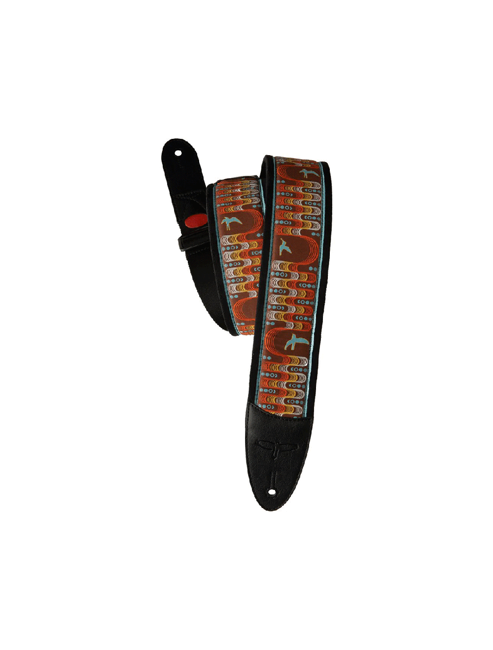 PRS 2.4" Padded Guitar Strap w/Custom Jacquard Birds Wavelength - Orange