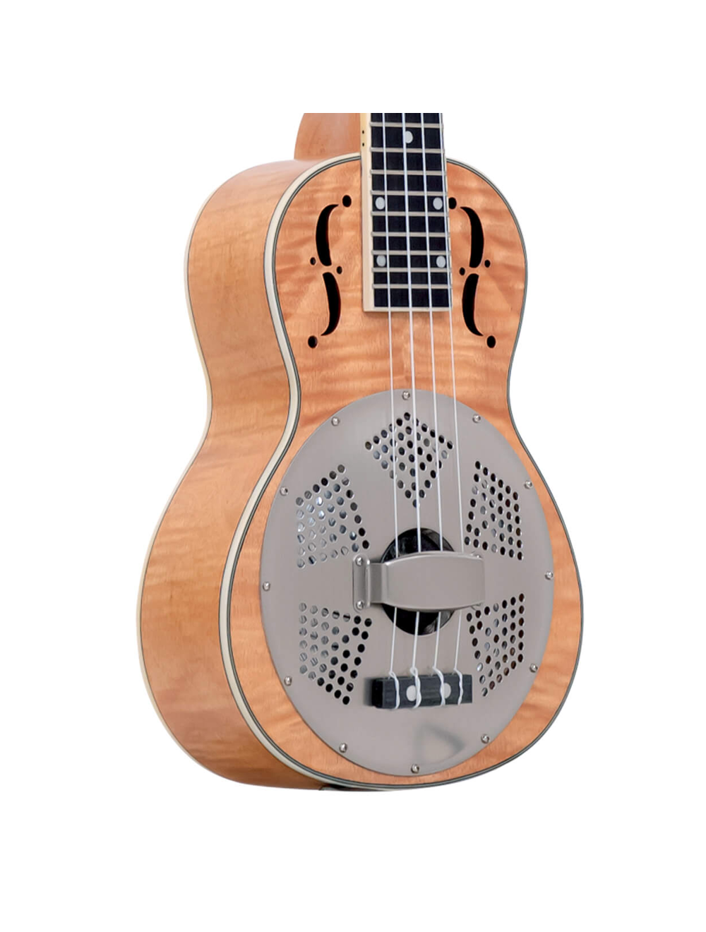 Gold Tone Curly Maple Resonator Concert-Scale Ukulele - Open Box