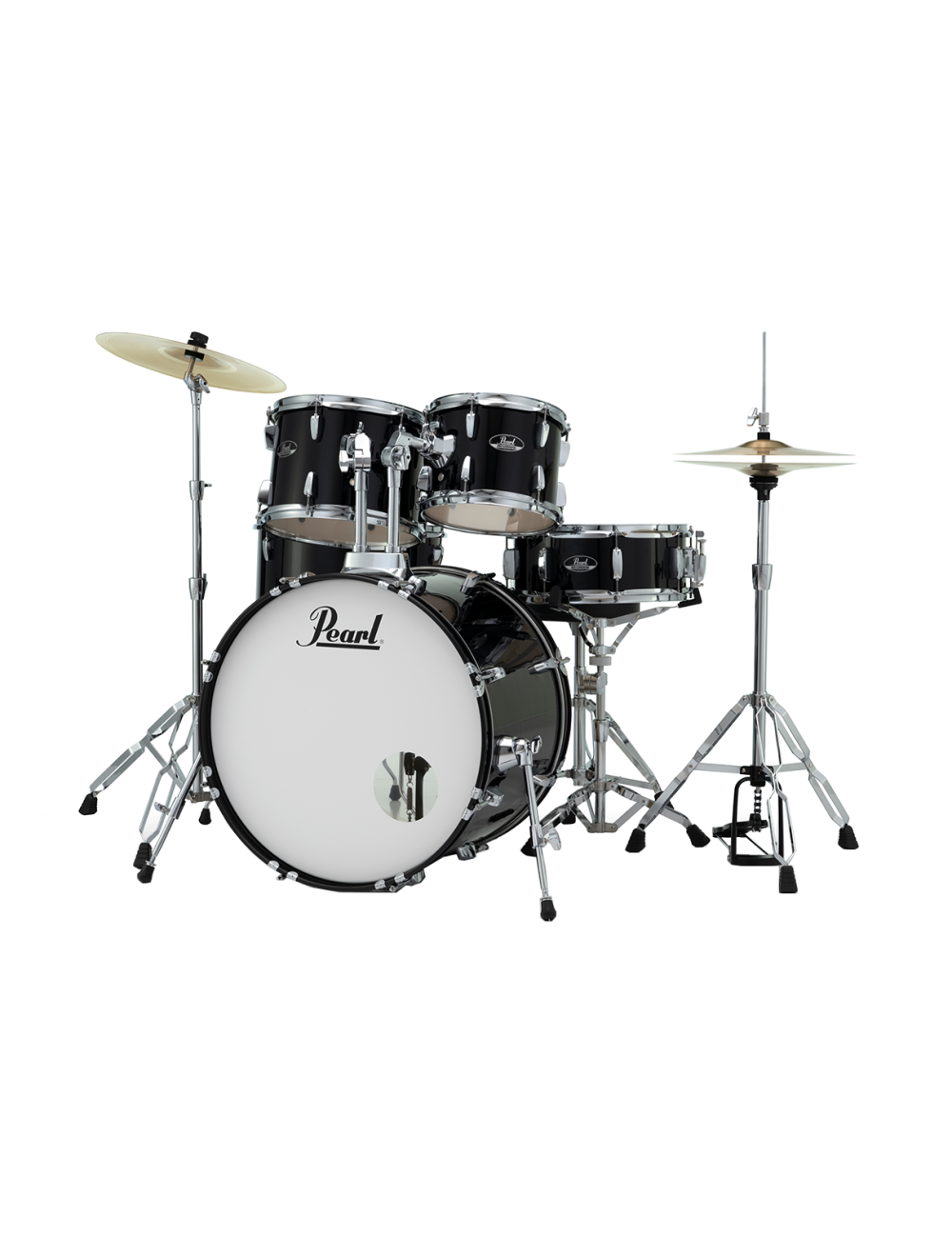 Pearl Roadshow 5-Pc Complete Drum Set w/22" Kick - Jet Black - Open Box