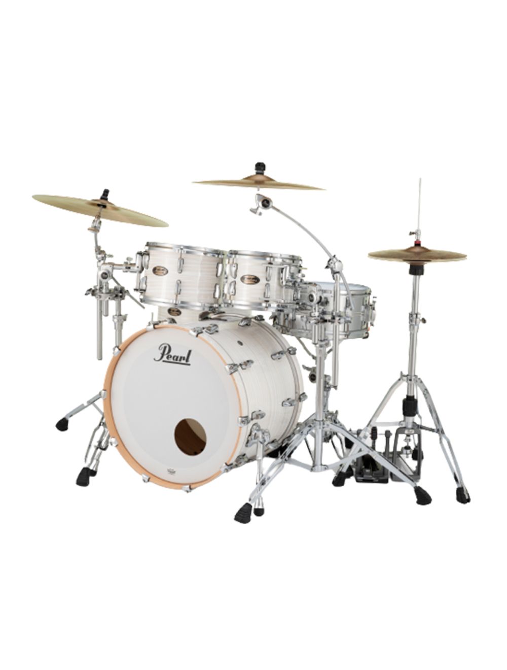 Pearl Pearl Masters Maple/gum 4-piece Shell Pack - Silver White Swirl