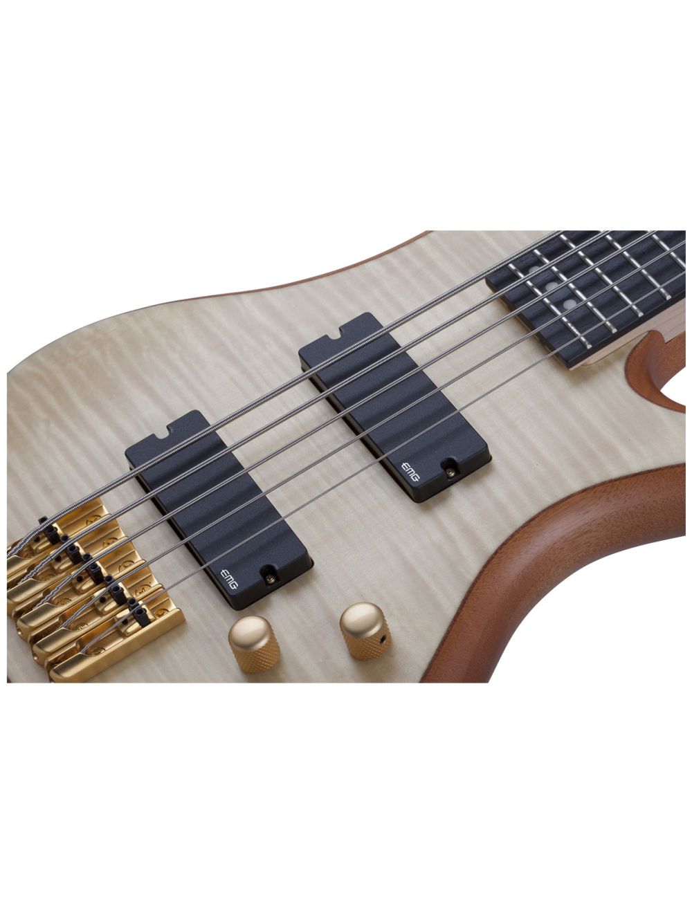 Schecter Stiletto Custom-5 5-String Bass Guitar - Natural Satin