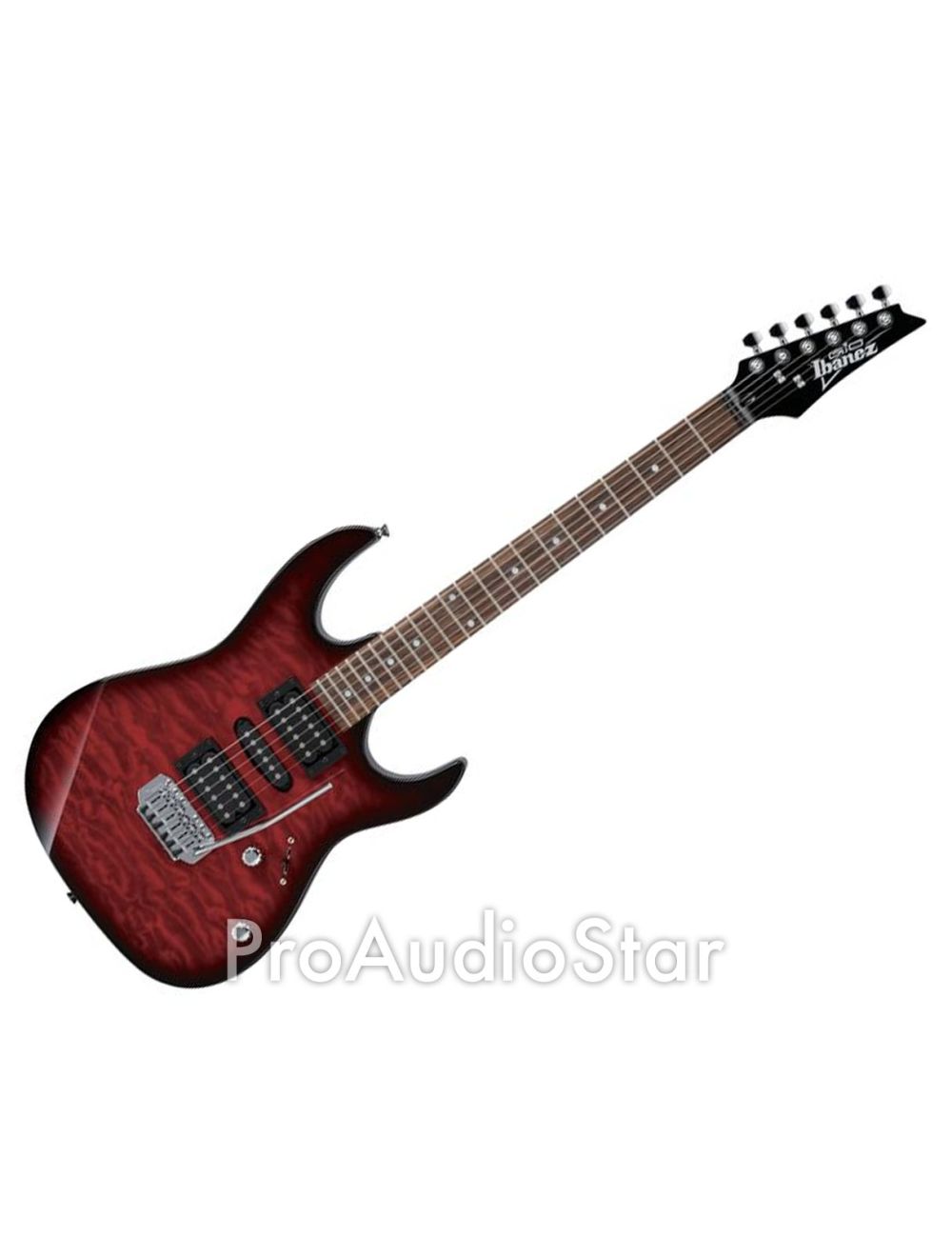 Ibanez GRX70QA Solidbody 6-String Electric Guitar - Transparent Red Burst