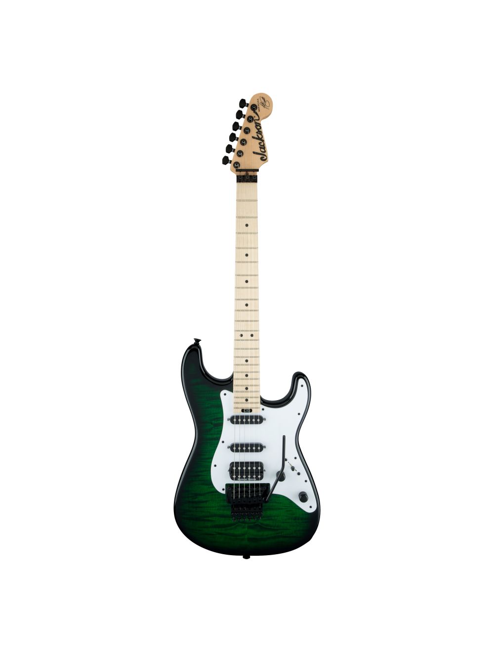 Jackson USA Signature Adrian Smith San Dimas DKQM - Transparent Green Burst