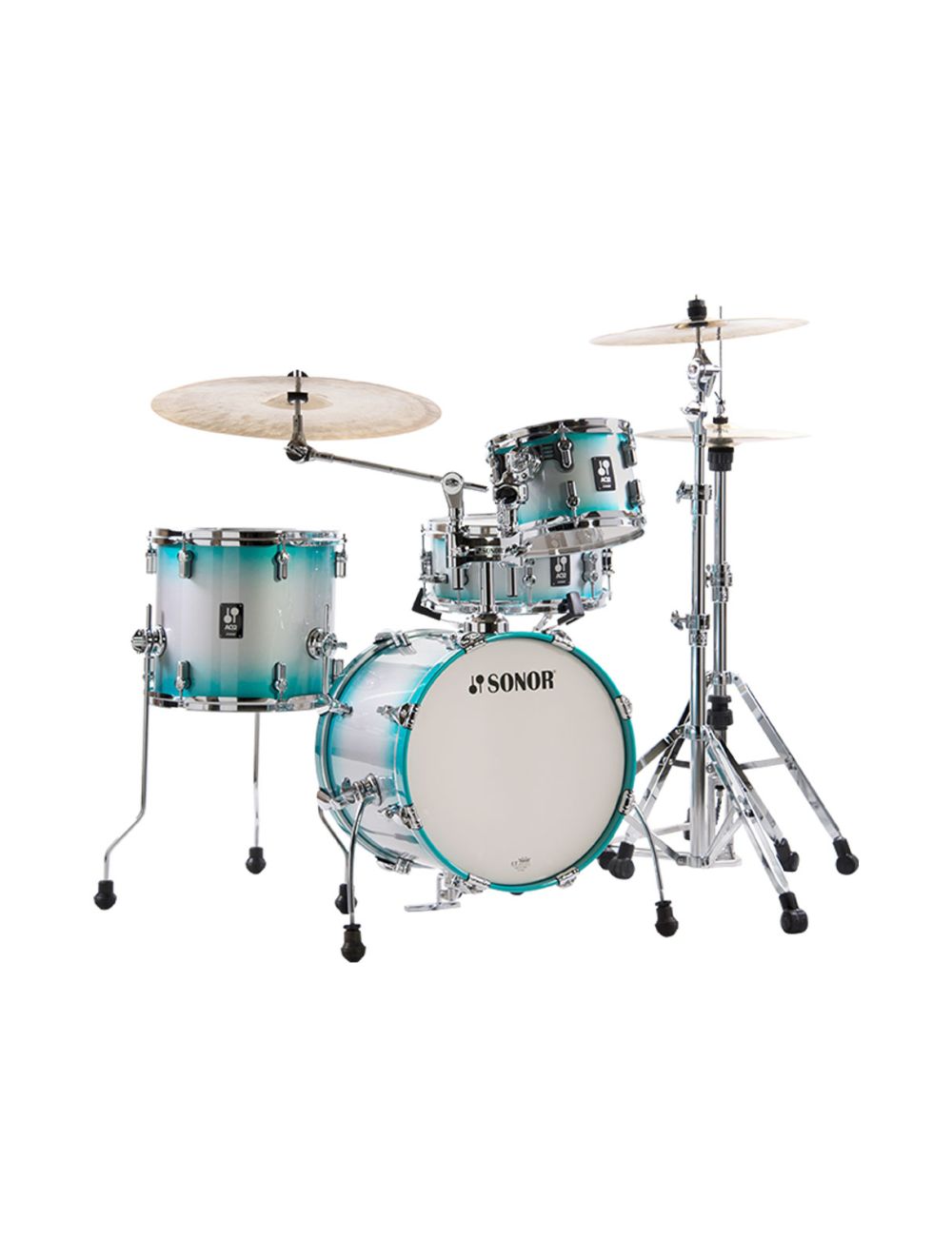 Sonor AQ2 Maple Safari 4-pc Shell Pack w/ 16" Kick - Aqua Silver Burst