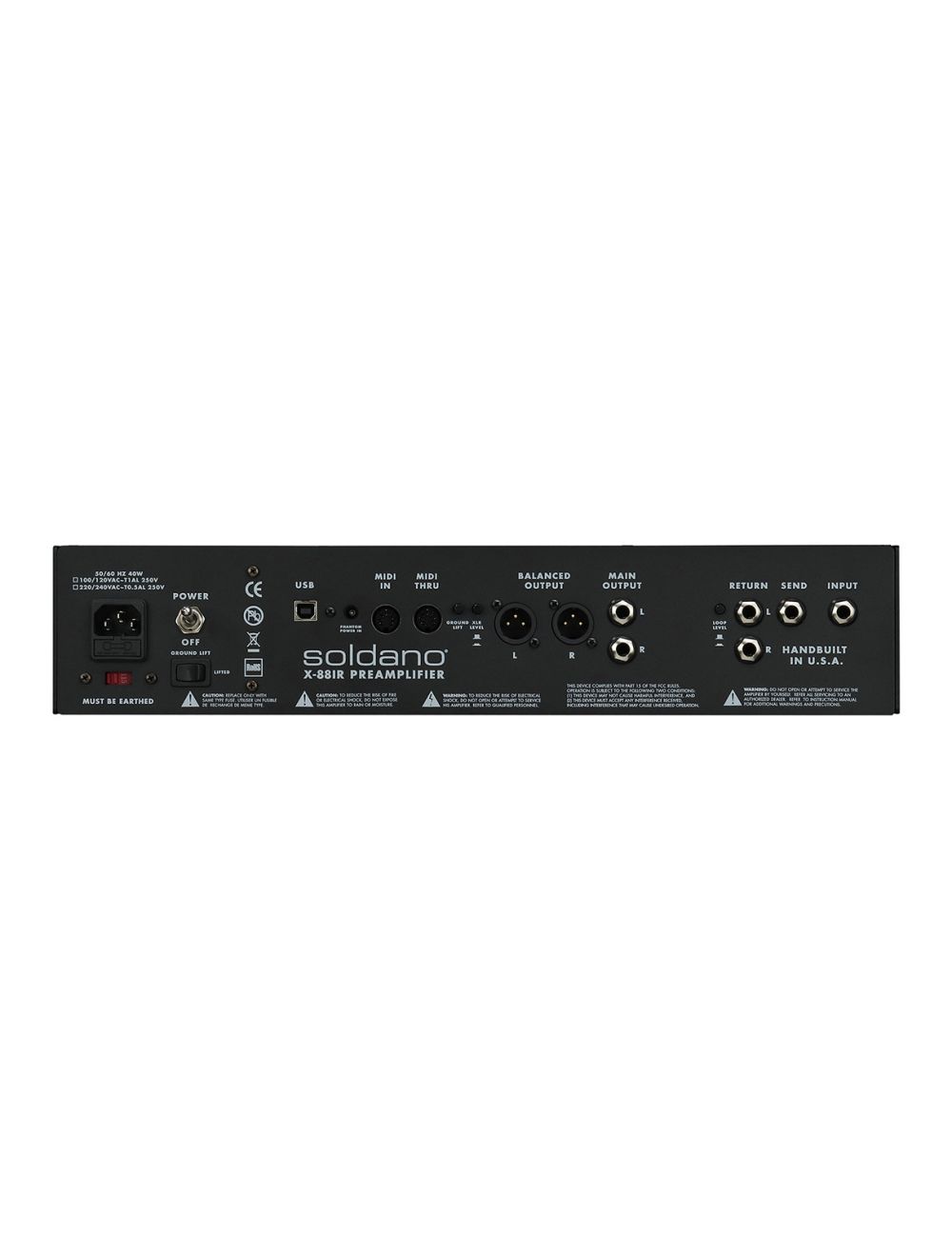 Soldano X88-IR 3-Channel Tube Rackmount Guitar Preamp - Open Box