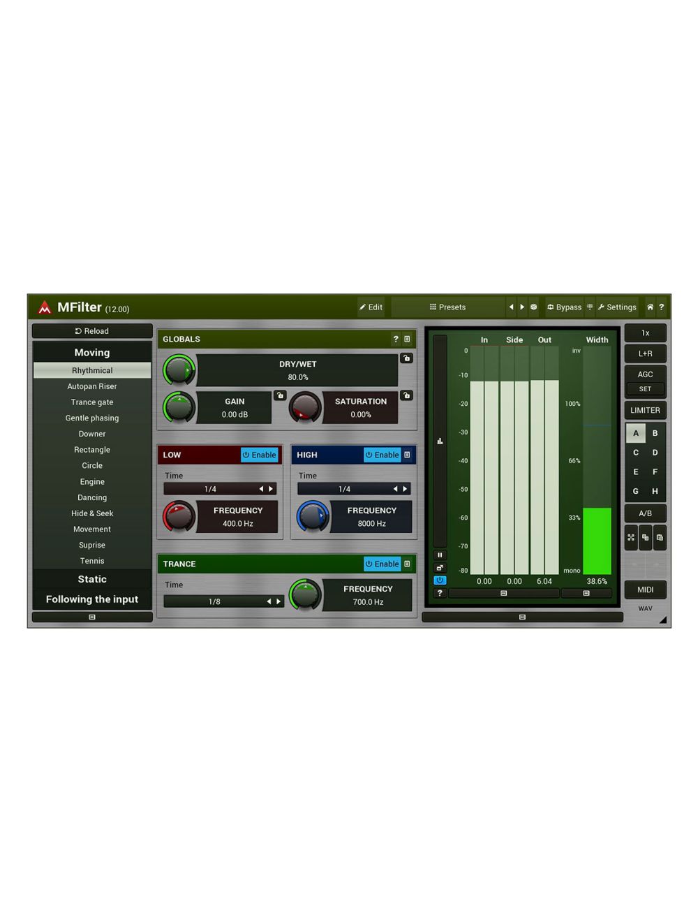 Melda MFilter Add Some Movement to a Static Track