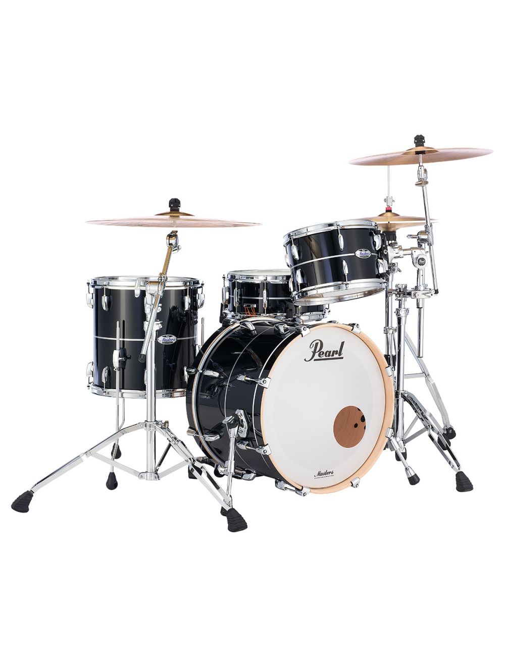 Pearl Masters Maple Complete 3-pc. Shell Pack - Quicksilver Black