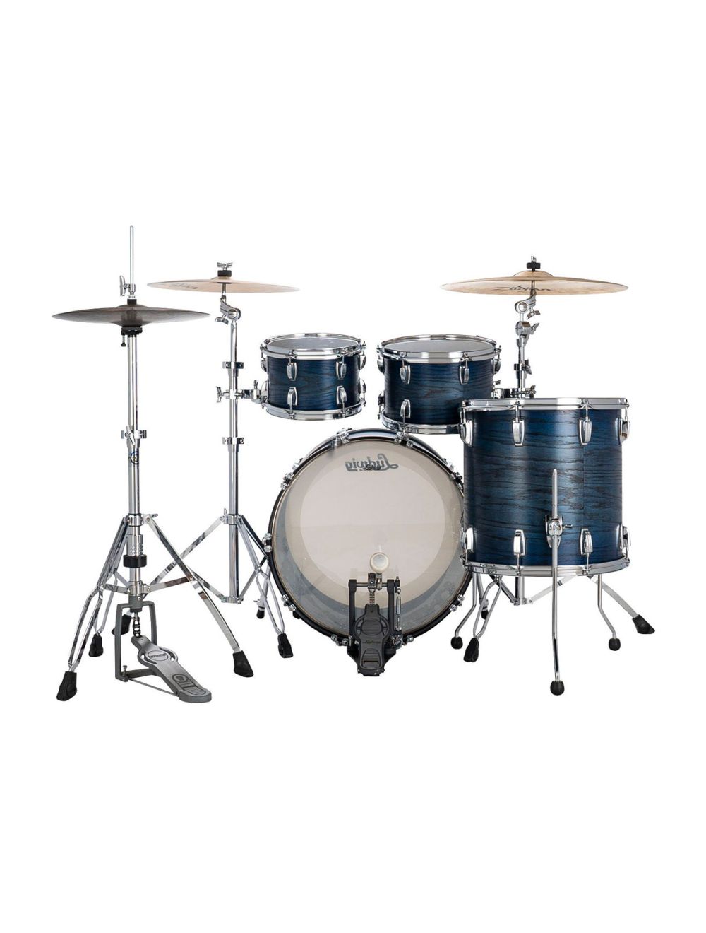 Ludwig Classic Oak Studio 4-pc Shell Pack w/22" Kick - Blue Burst