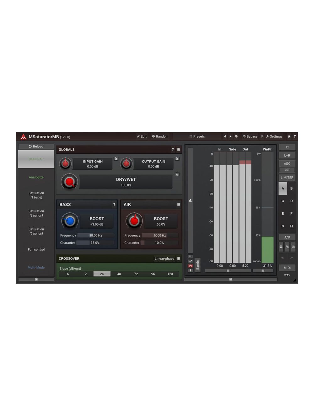 Melda MSaturatorMB Powerful Distortion & Harmonic Generator