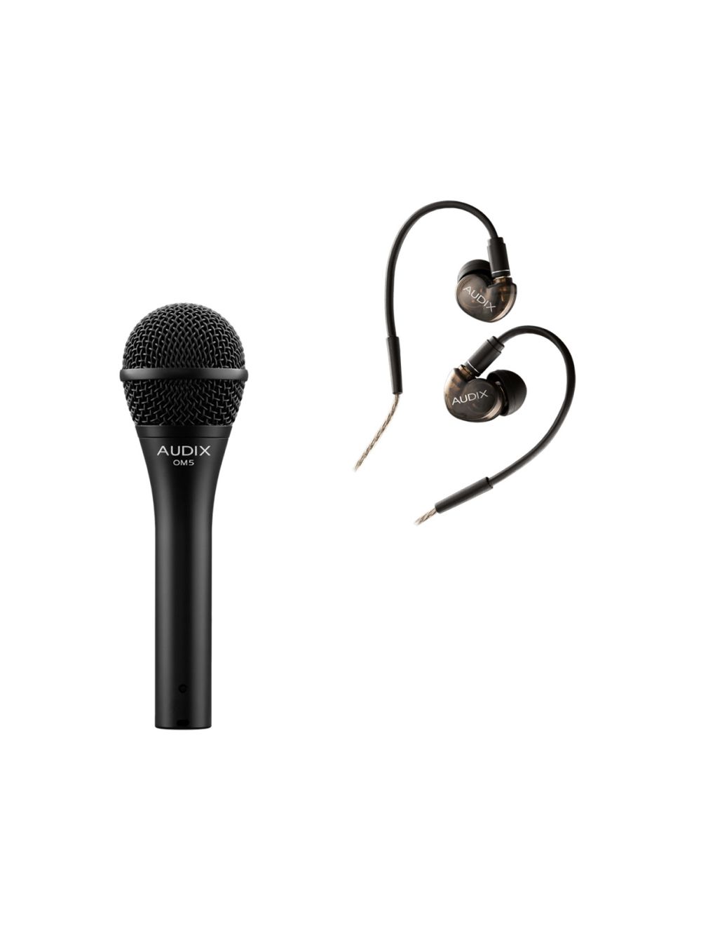 Audix OM5 Vocal Mic w/A10X Earphones Combo Pack