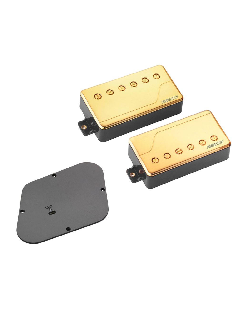 Fishman Fluence Classic Humbucker Set of 2 - Gold + Les Paul Battery Pack