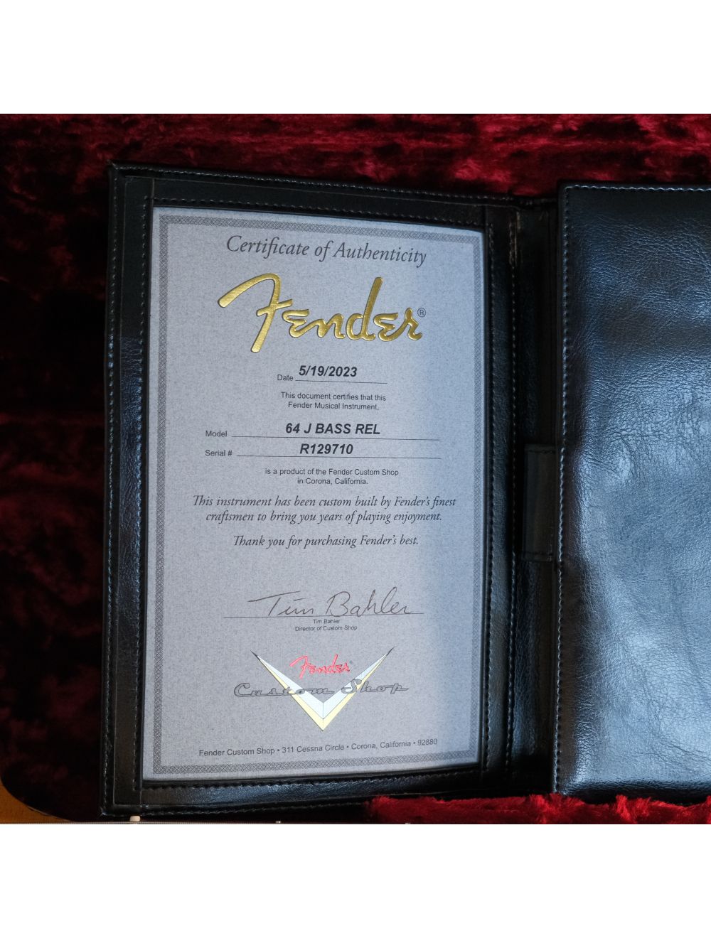 Used Fender 2023 Custom Shop 1964 Jazz Bass Relic - Ocean Turquoise w/OHSC