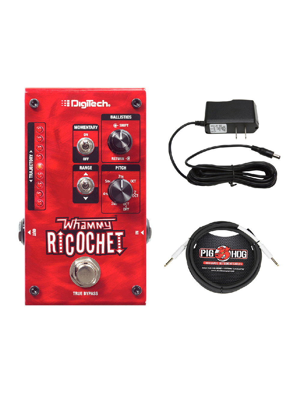 Digitech Whammy Ricochet + 9V Power Supply + 10ft 1/4" Cable
