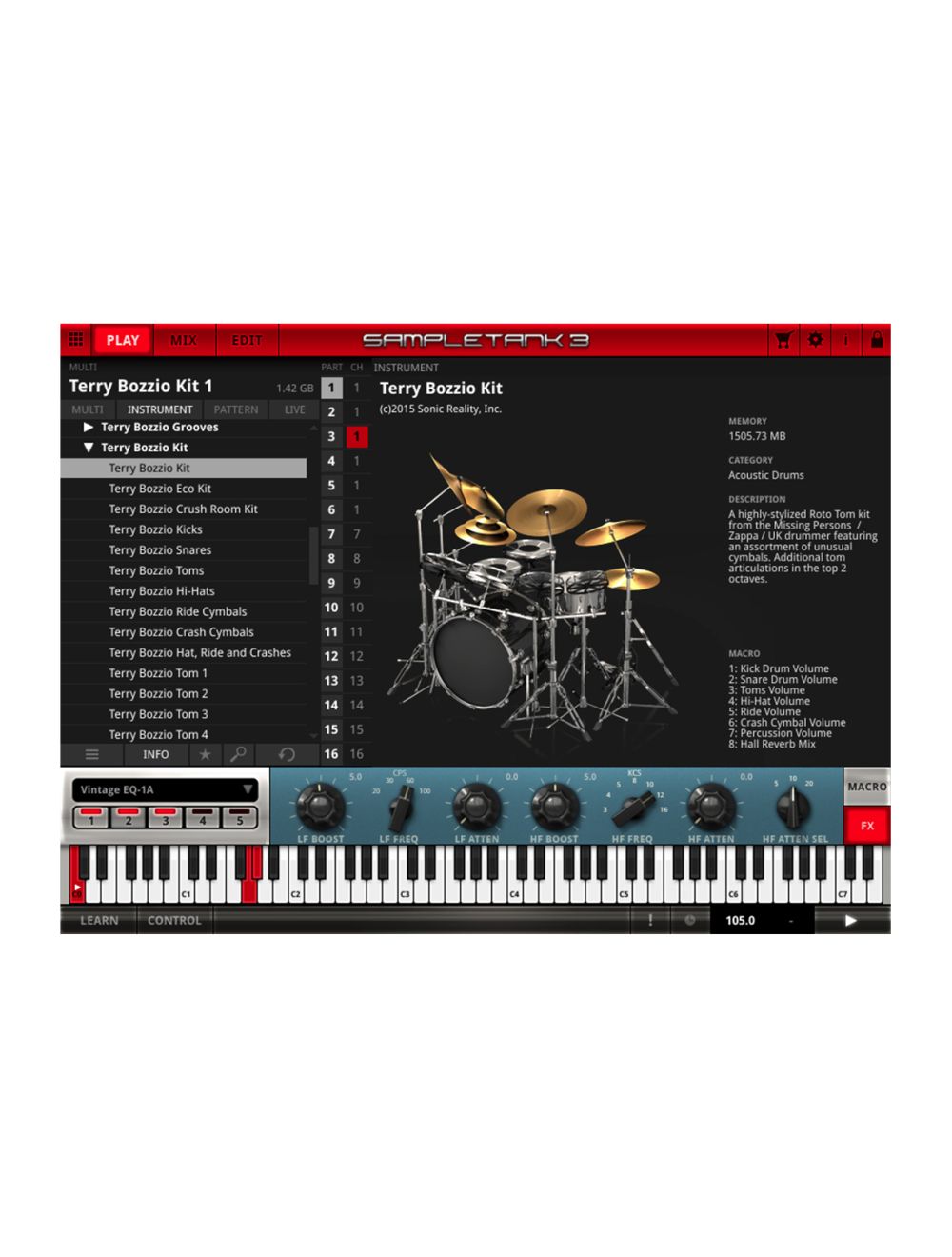 IK Multimedia Custom Shop Terry Bozzio Drums