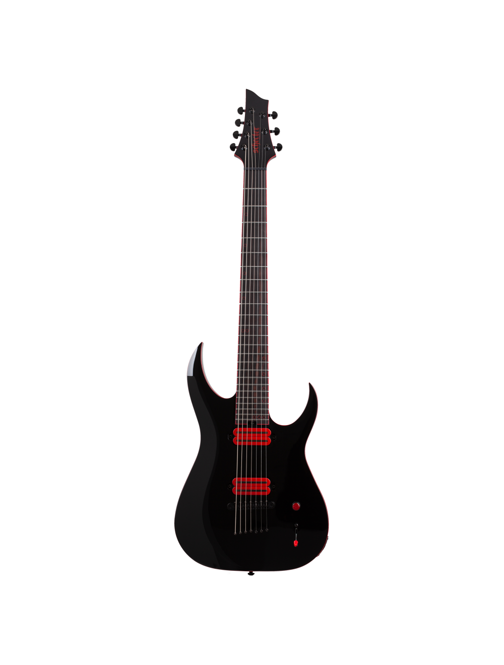 Schecter Sunset-7 Red Dawn 7-String Electric Guitar - Gloss Black - Open Box