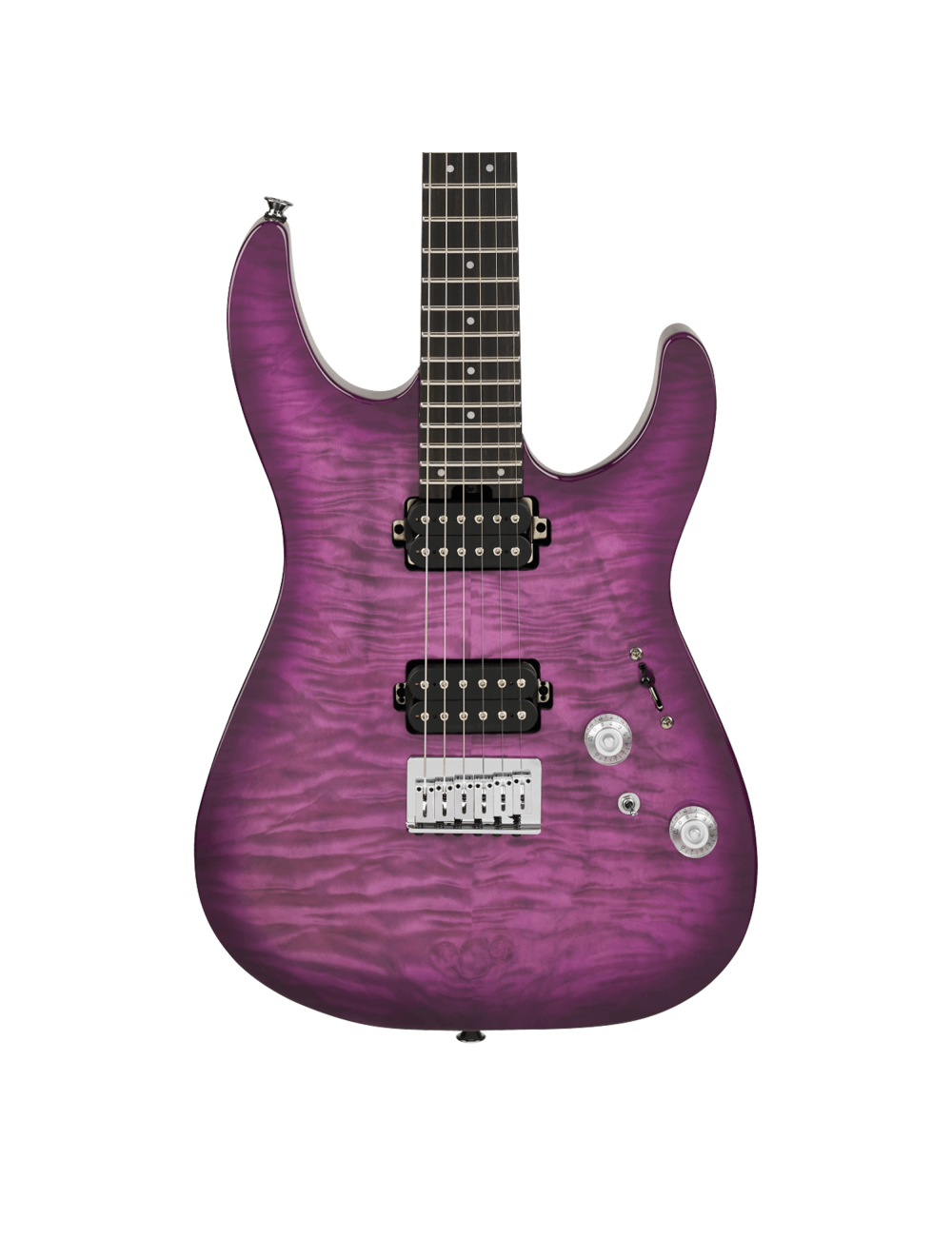 Used Charvel Pro-Mod Plus Dinky DK24 HH HT E QM Electric Guitar Violet Radiance