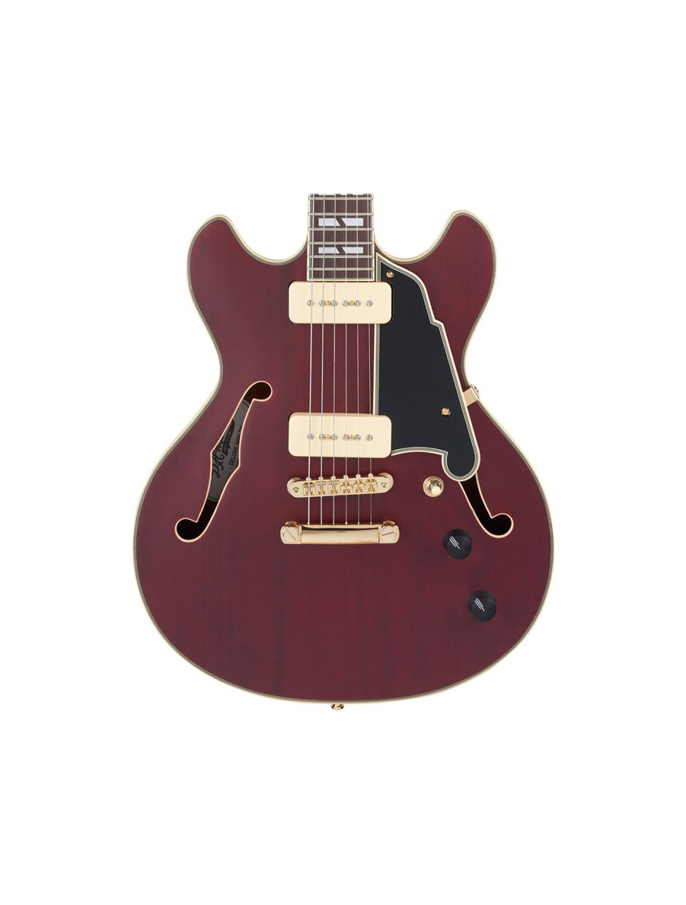 D'angelico Deluxe Mini DC w/ Stop-Bar Tailpiece - Satin Brown Burst