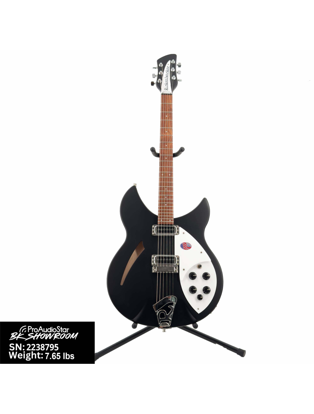 Used Rickenbacker 2024 330 Semi-Hollow - Matte Jetglo w/OHSC