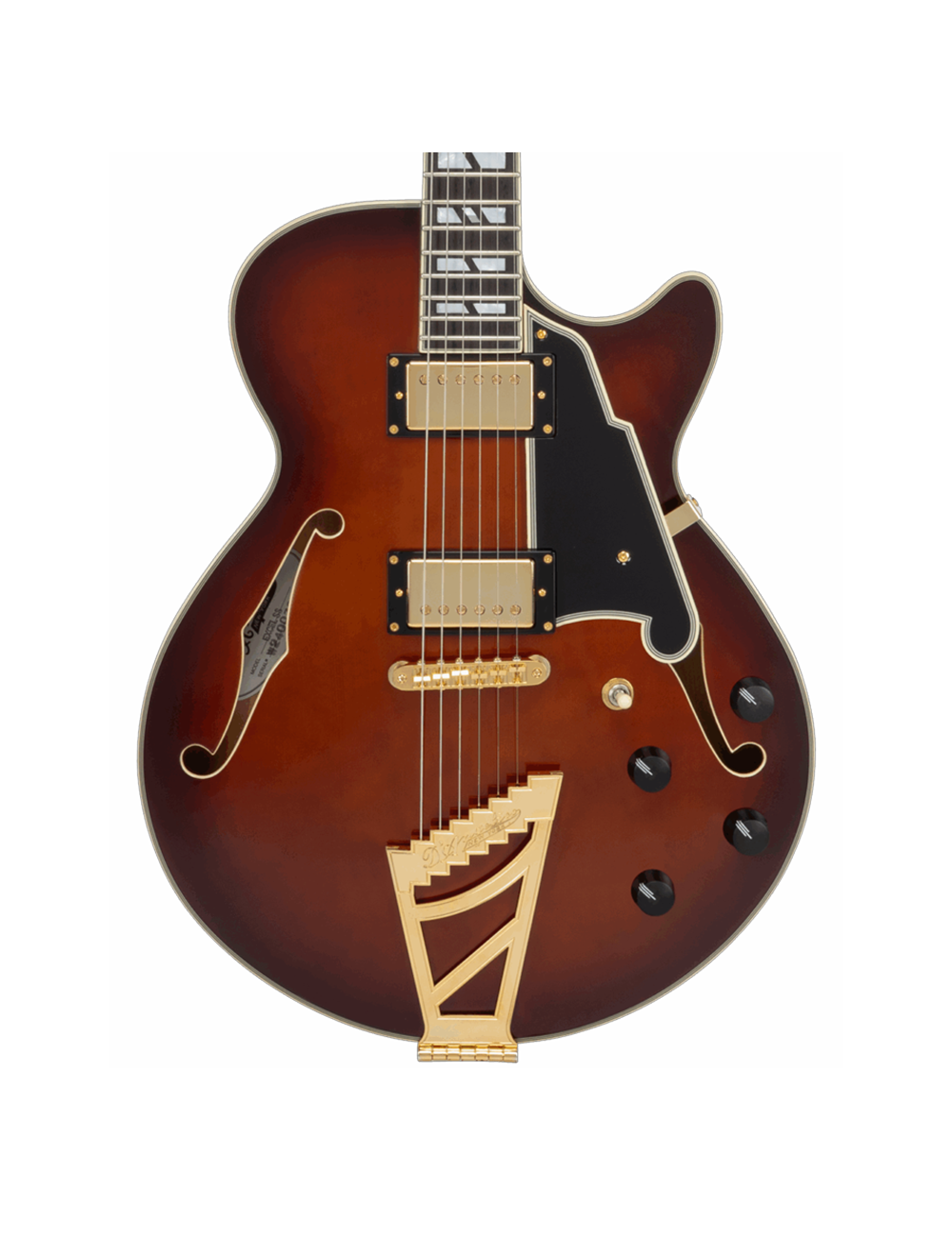 D'Angelico Excel SS Single Cutaway Semi-Hollow - Amaretto Burst - Open Box