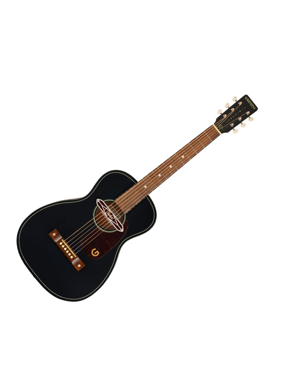 Used Gretsch Deltoluxe Parlor A/E Guitar - Black Top