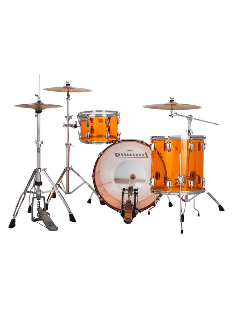 Ludwig Vistalite Fab 3pc Shell Pack w/ 22" Kick - Amber