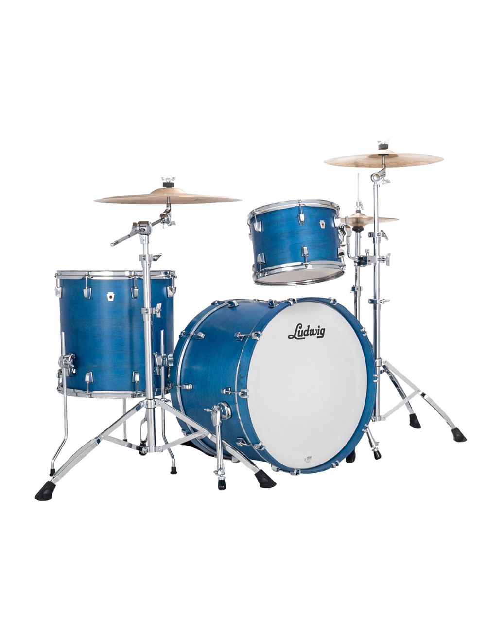 Ludwig Neusonic Fab 3-pc Shell Pack w/ 22" Kick - Royal Blue Stain