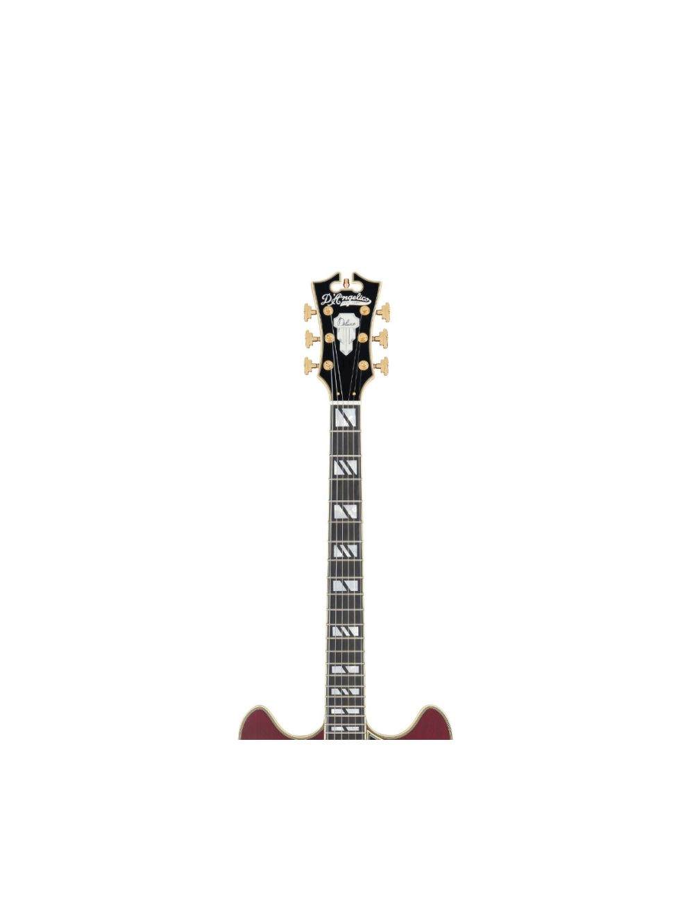 D'angelico Deluxe DC w/ Stop-Bar Tailpiece - Satin Trans Wine