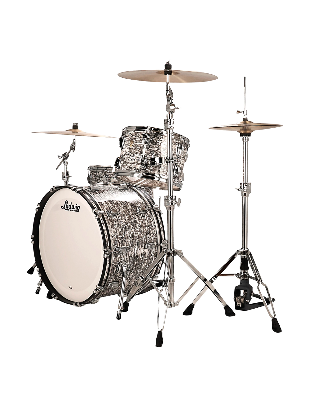 Ludwig Classic Maple Pro Beat 3-pc Shell Pack w/24" Kick - White Abalone