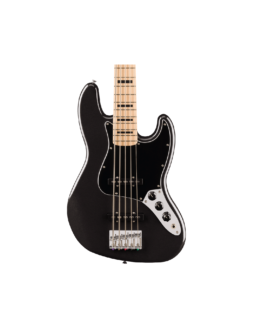 Squier Affinity Active Jazz Bass V - Black Metallic w/Maple FB