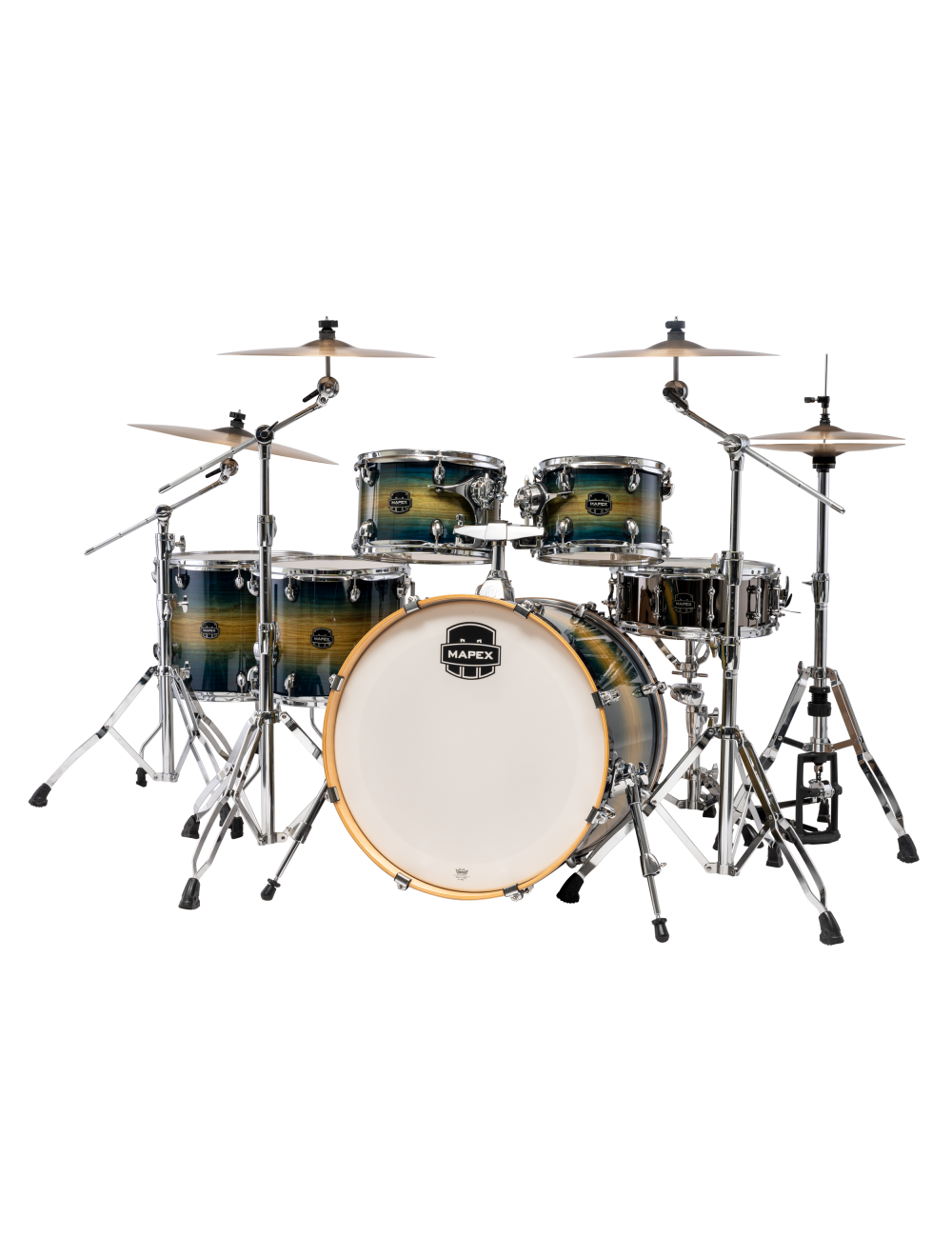 Mapex Armory Series Studioease 6-Pc Shell Pack Fast Toms - Rainforest Burst
