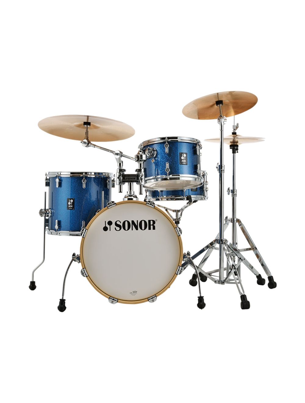 Sonor AQX Jazz 4-pc Shell Pack w/ 18" Kick - Blue Ocean Sparkle