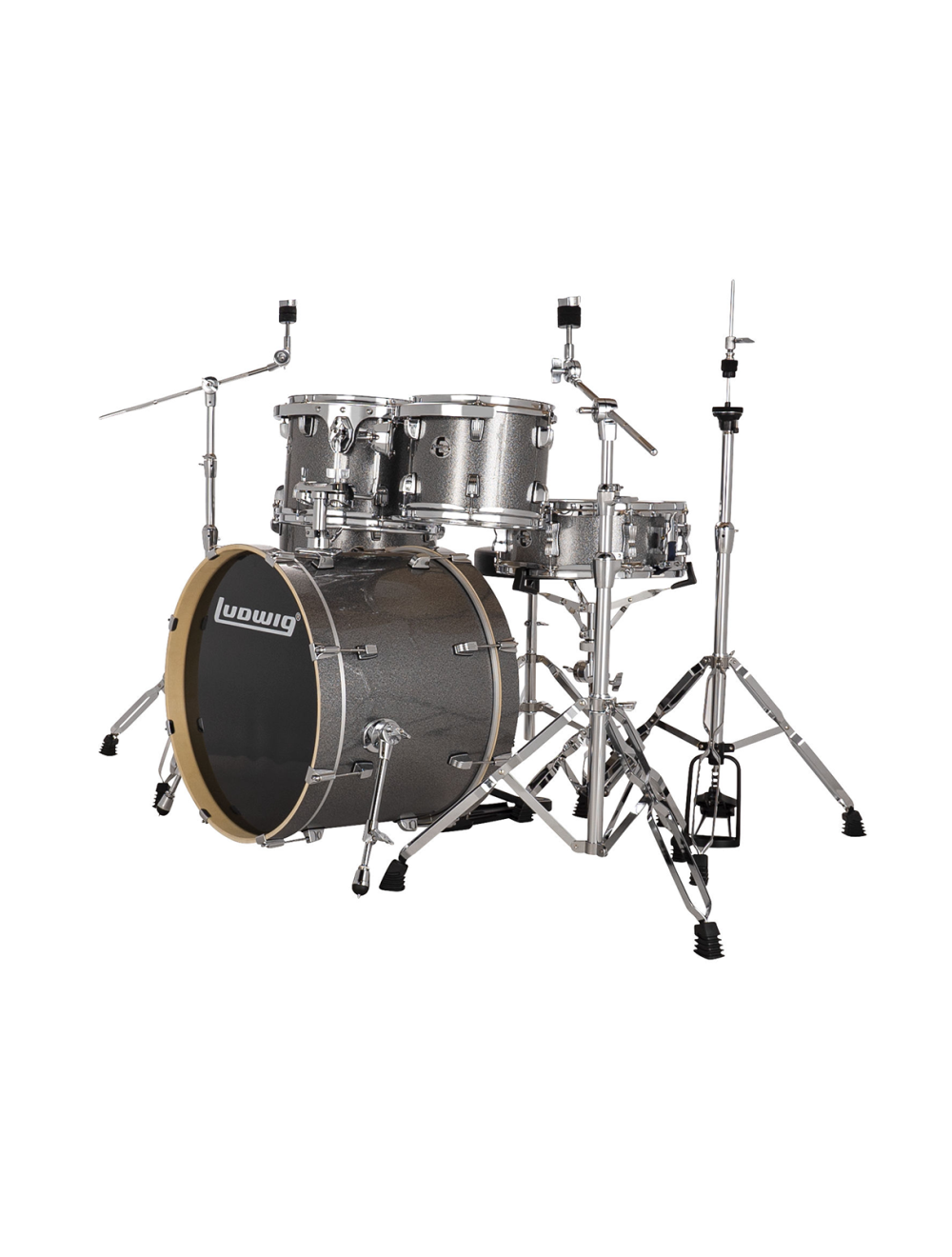 Ludwig Evolution 5-Piece Shell Pack w/20" Kick - Platinum Sparkle