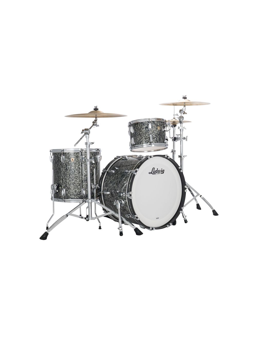 Ludwig Classic Maple Jazzette 3pc Shell Pack w/18" Kick - Black Pearl