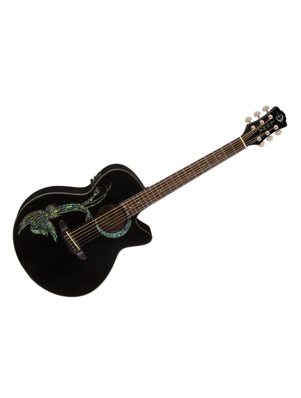 Luna Fauna Phoenix Acoustic/Electric Guitar - Black - Open Box