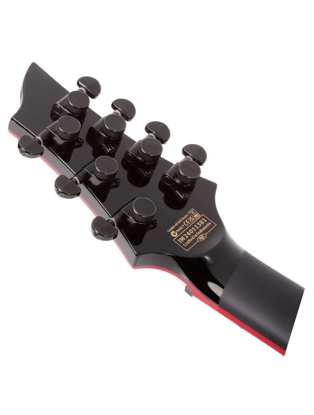 Schecter Sunset-7 Red Dawn 7-String Electric Guitar - Gloss Black - Open Box