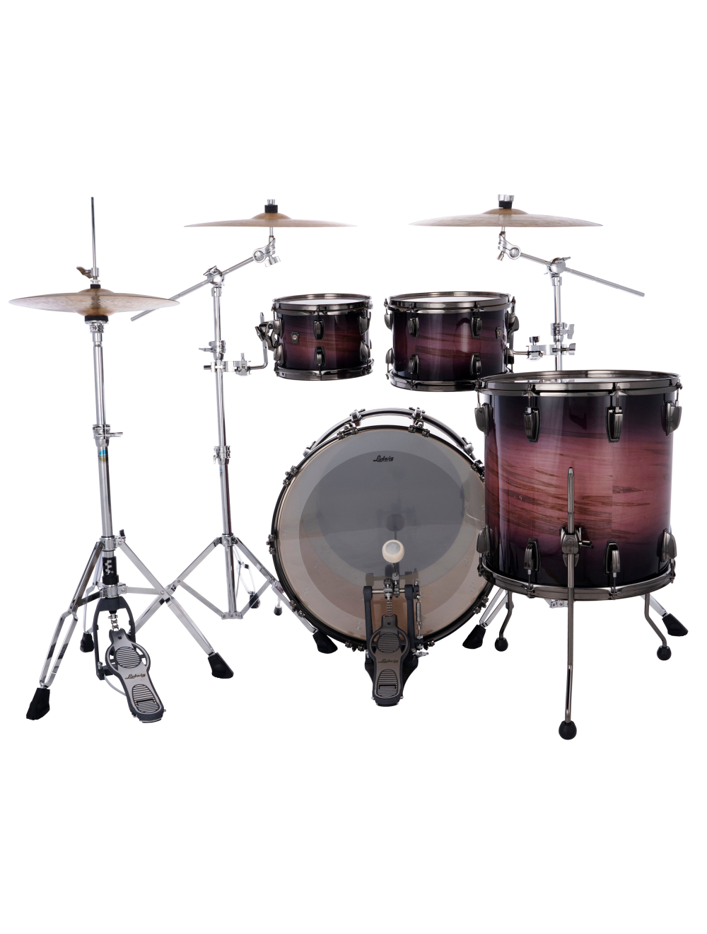 Ludwig Ambrosia Maple Exotic Studio 4-Pc Shell Pack w/22" Kick - Amethyst Burst