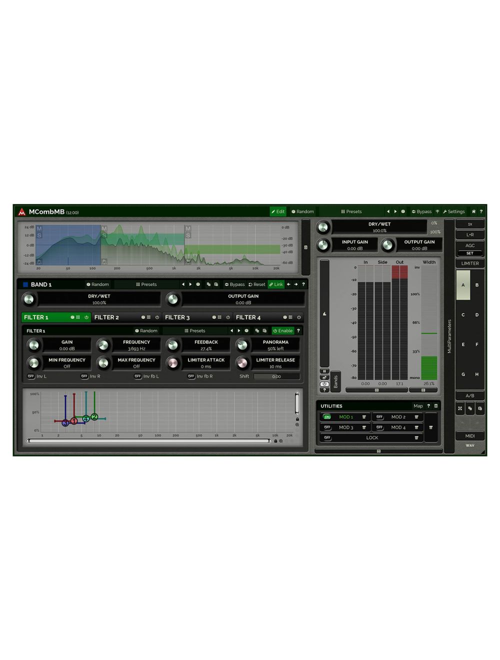Melda MCombMB 4 Extraordinary Filters in Each Band