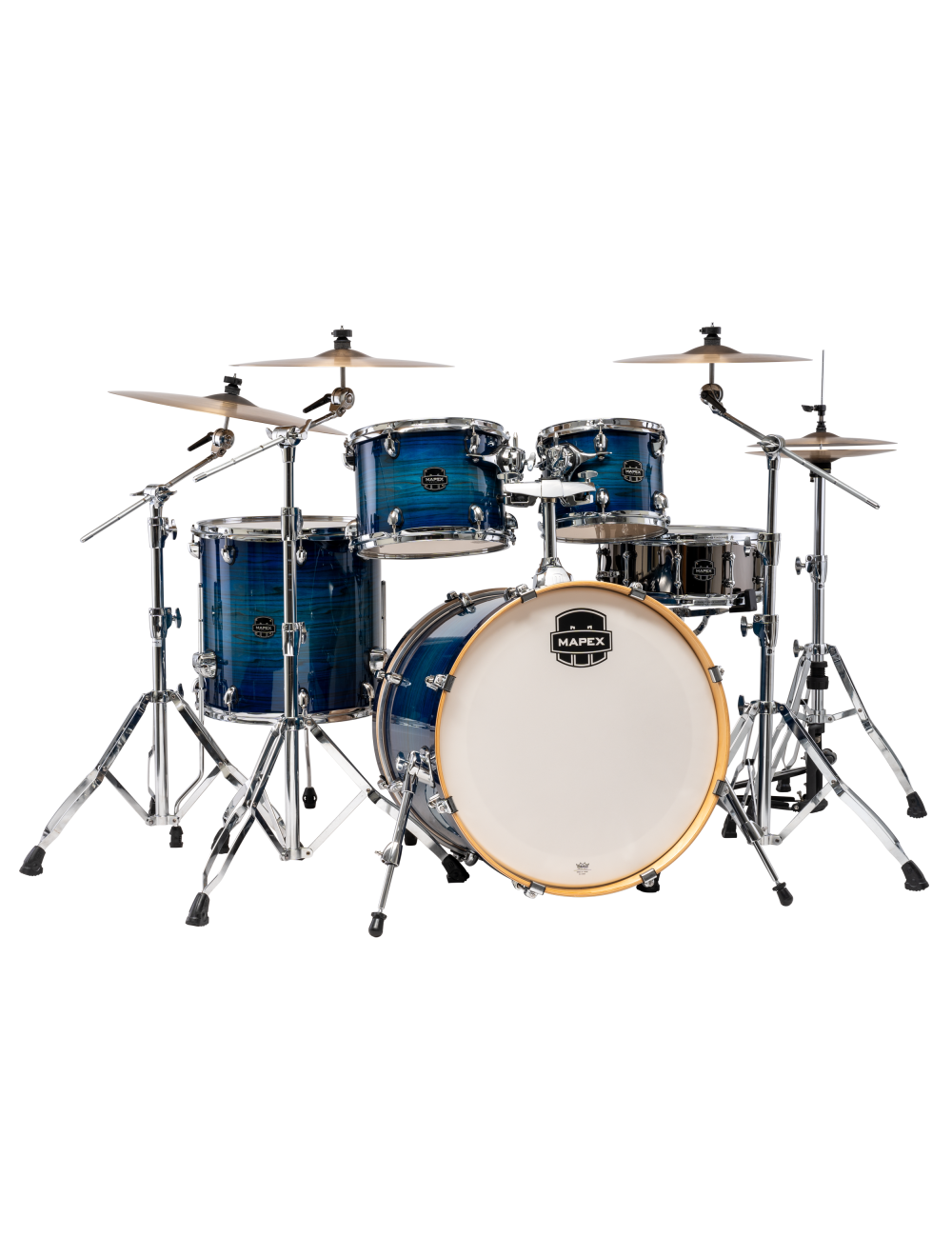 Mapex Armory Series Rock 5-Pc Shell Pack w/ 22" Kick - Blue Wave Burst
