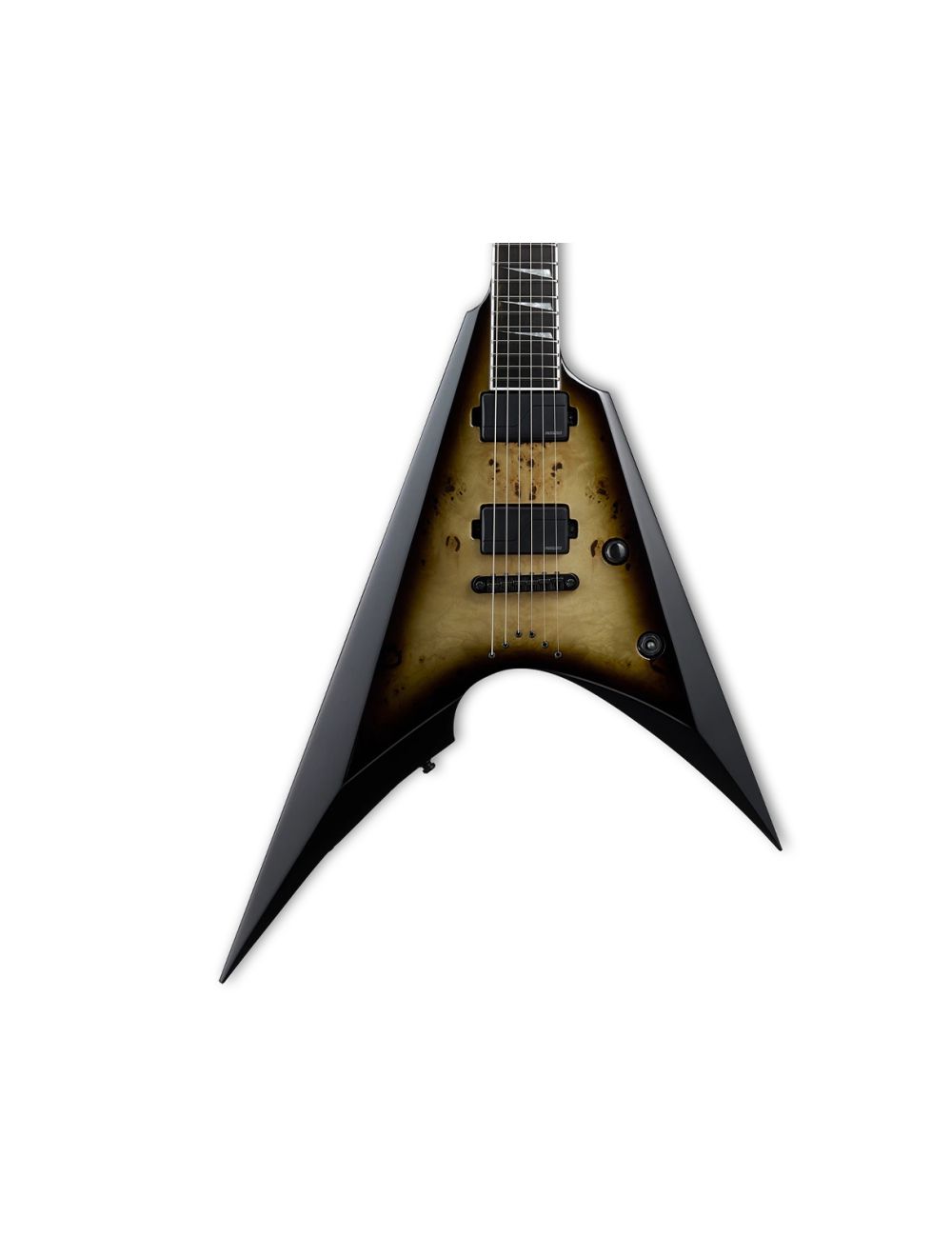 ESP E-II Arrow NT Electric Guitar - Burl Maple Nebula Black Burst - B-Stock