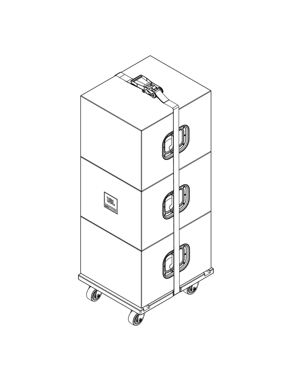 JBL SRX915S VT CVR Cover for 3 JBL SRX915SF