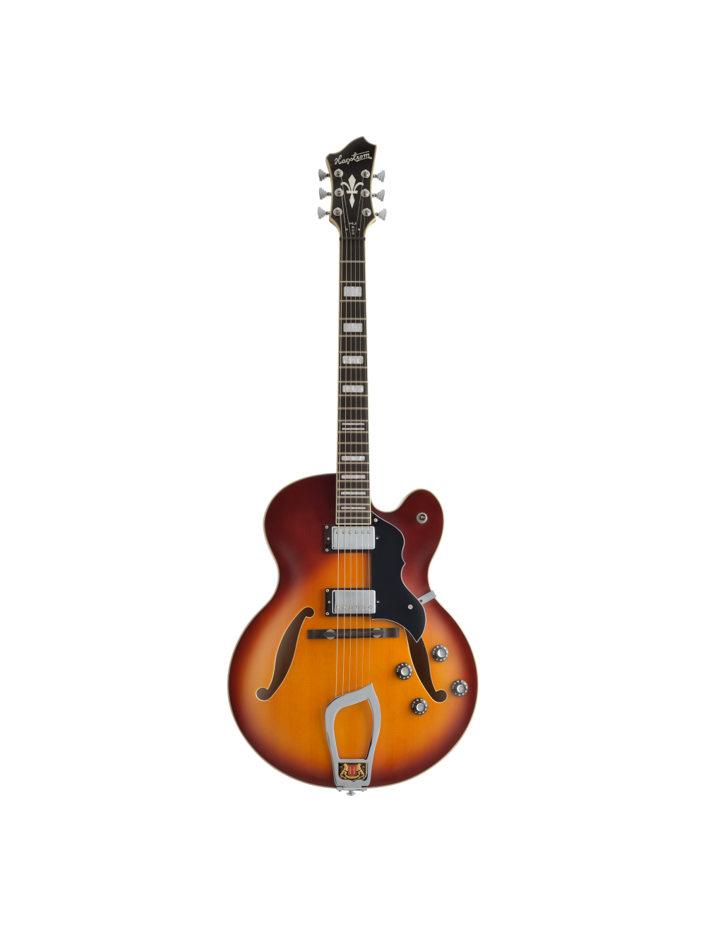 Hagstrom HJ 800 Single Cut Hollow Electric Guitar - Vintage Sunburst