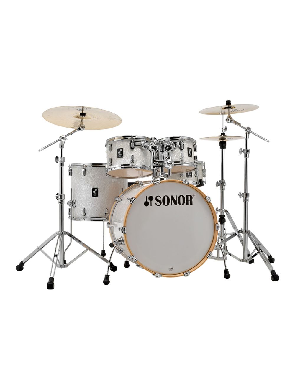 Sonor AQ2 Maple Stage 5-pc Shell Pack w/ 22" Kick - White Marine Pearl - Open Box