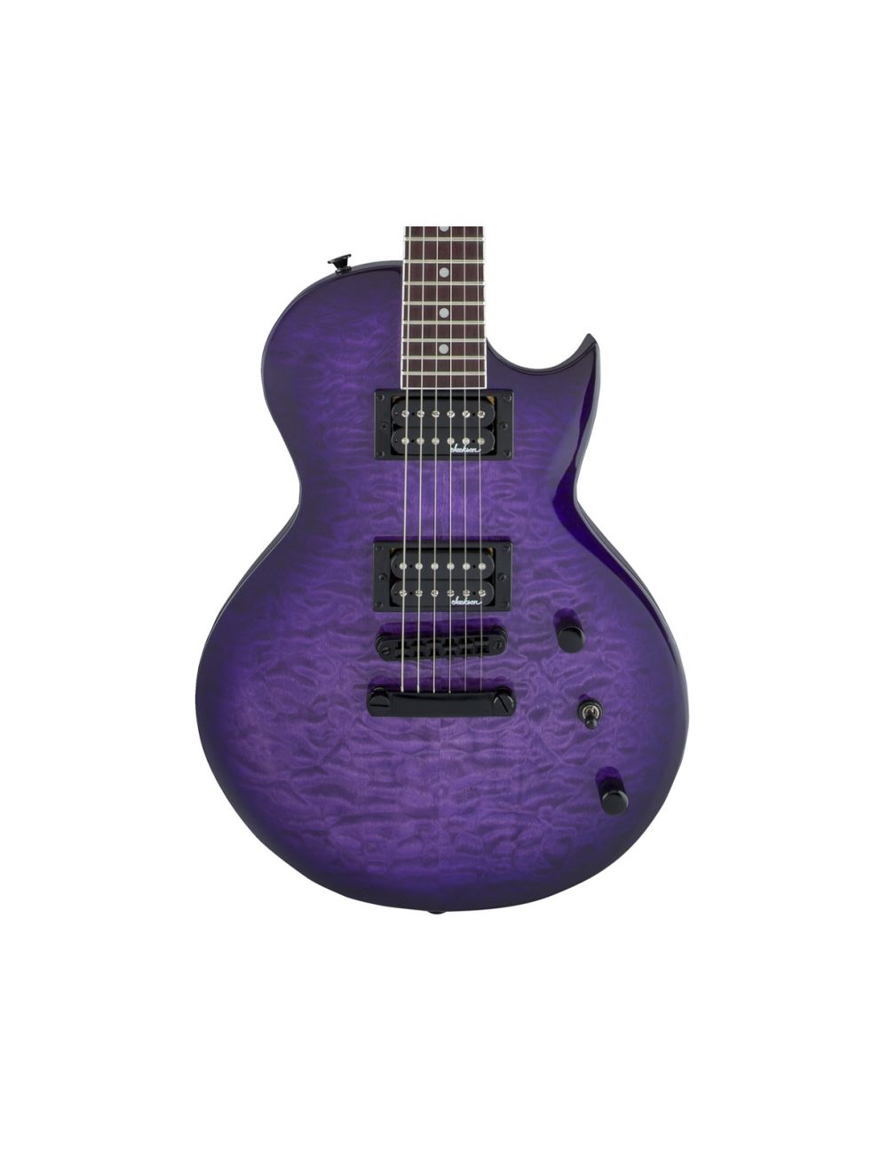 Used Jackson JS Series Monarkh SC JS22Q - Trans Purple Burst w/ Amaranth FB