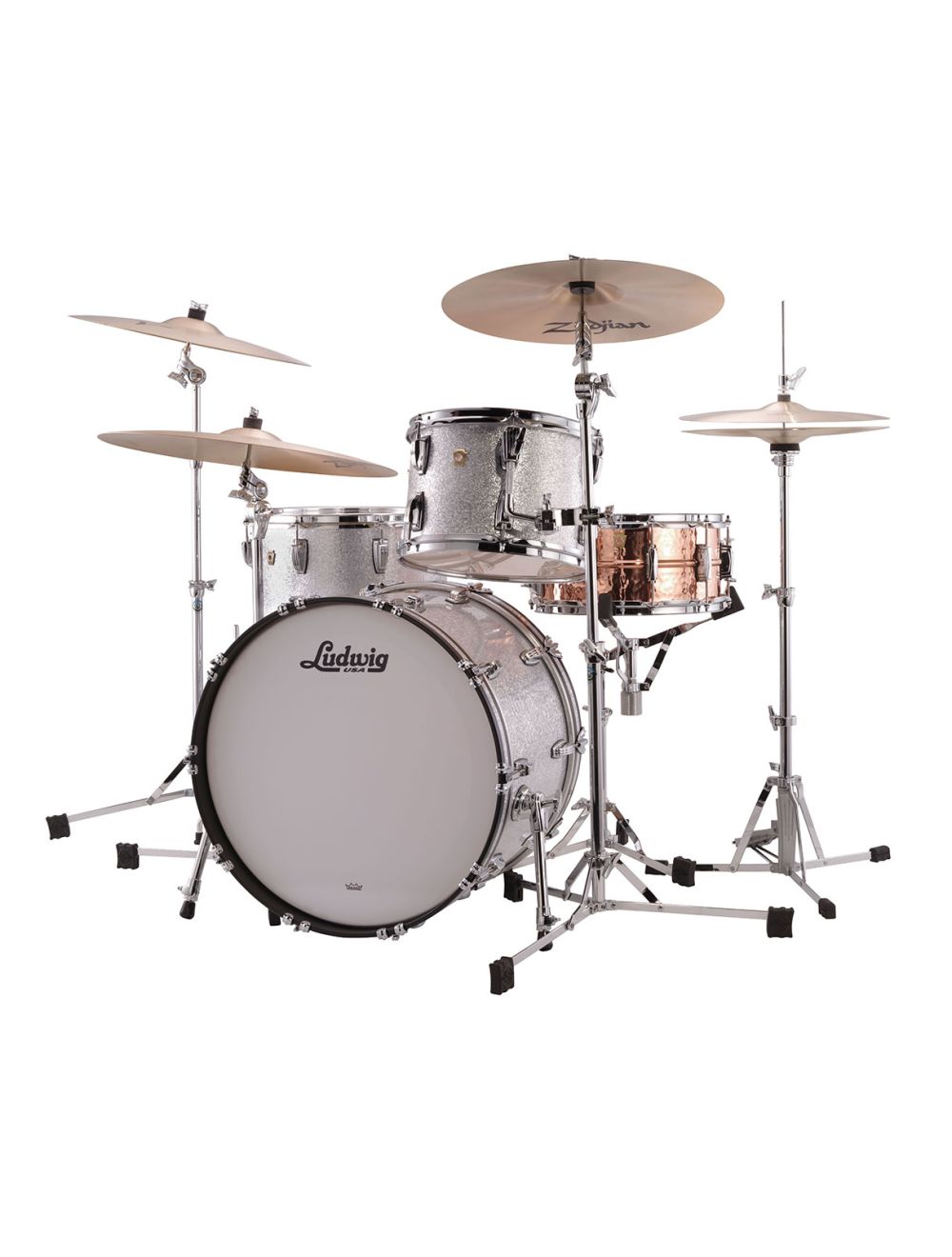 Ludwig Classic Maple Fab 3-pc Shell Pack w/22" Kick - Silver Sparkle - Used