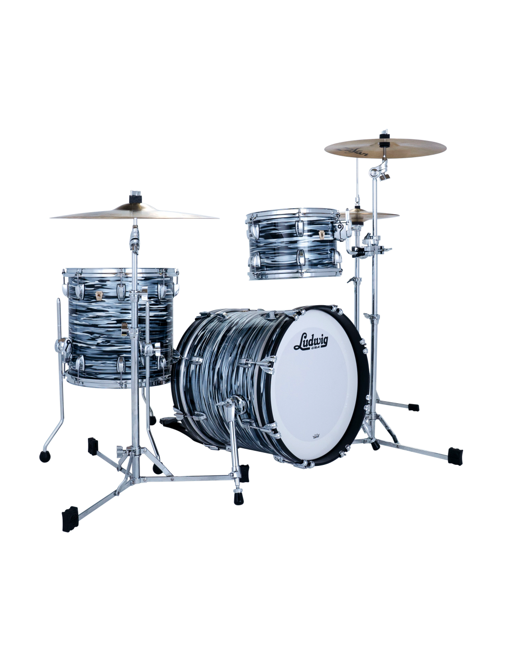 Ludwig Classic Maple Jazzette 3-Piece Drum Kit w/ 18" Kick - Black Oyster