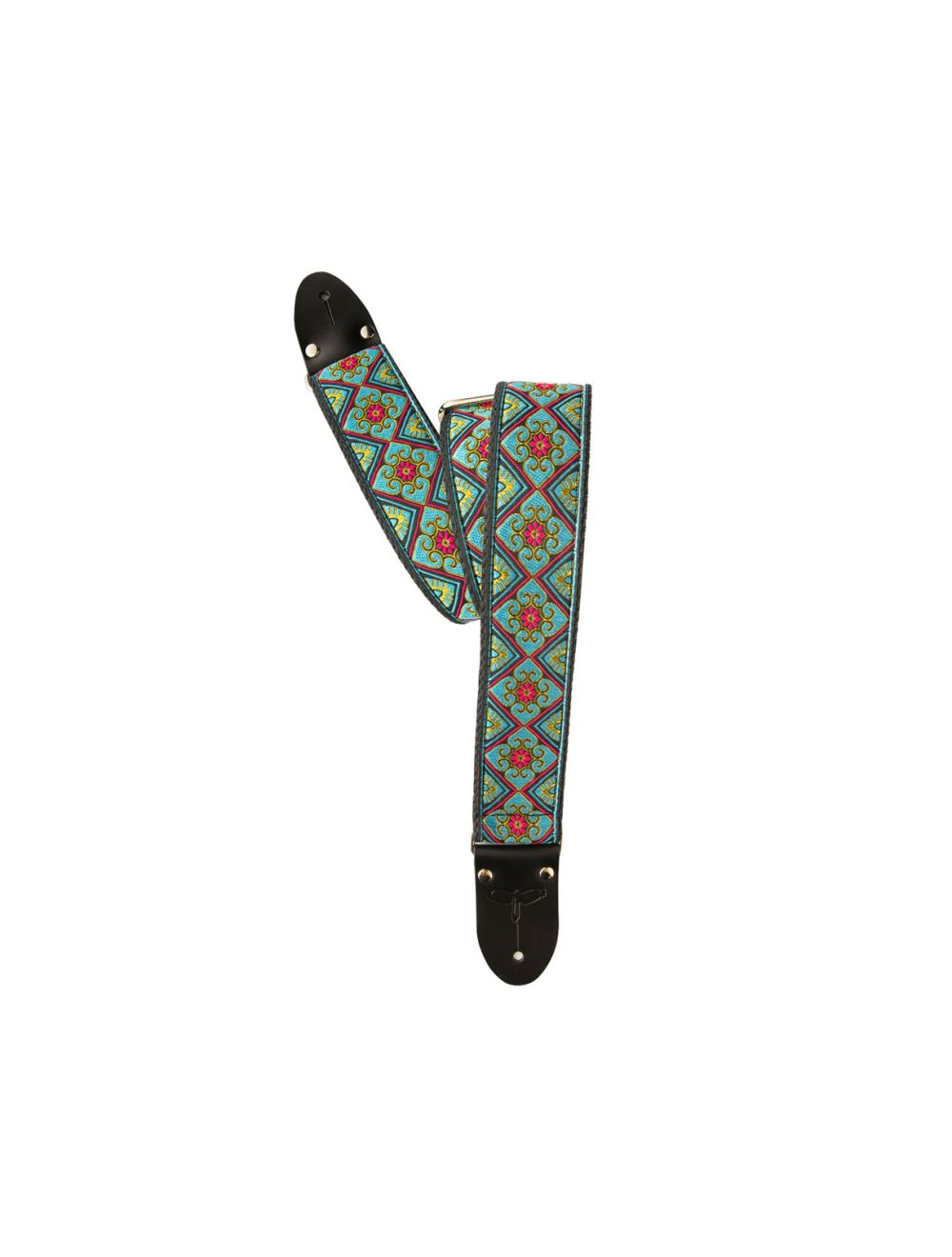 Open Box PRS 2" Retro Deluxe Jacquard Guitar Strap - Teal