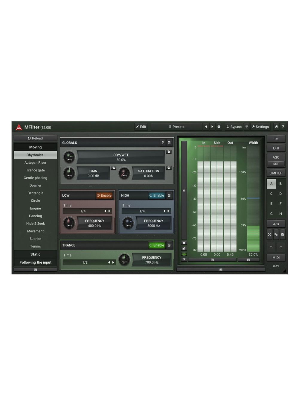 Melda MFilter Add Some Movement to a Static Track