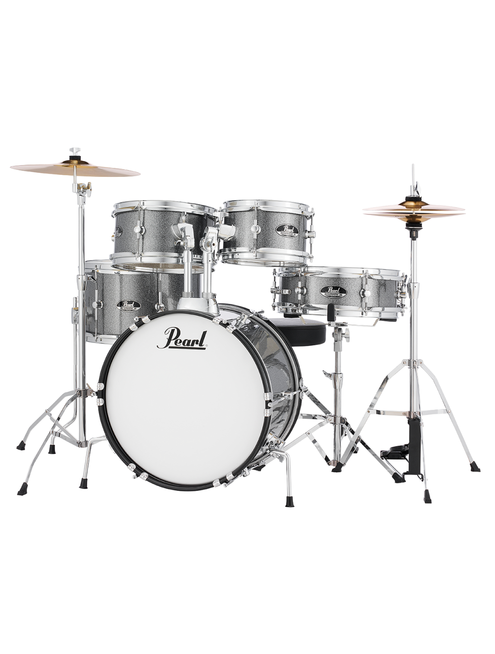 Pearl Roadshow Jr. 5-Pc. Complete Drum Set w/Cymbals - Grindstone Sparkle - Open Box